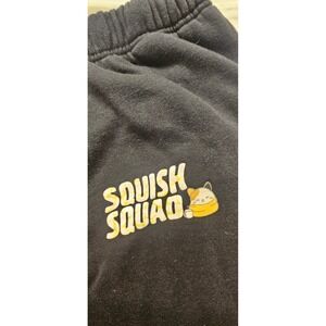 Squishmallows Squish Squad Cam Cat Black Sweatpants Joggers Large